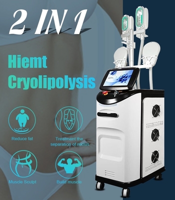 เครื่องแกะสลักร่างกาย EMS Cryolipolysis 2 In 1 สำหรับรูปร่างร่างกายกำจัดไขมัน