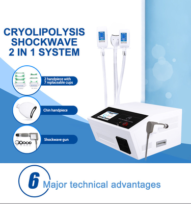 เครื่องแช่แข็งไขมัน Cryolipolysis มัลติฟังก์ชั่น 2 In 1 พร้อมที่จับ 4 อัน