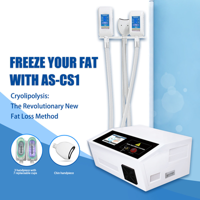 เครื่อง Cryolipolysis Lipo แบบพกพา Cryo Fat Freezer สำหรับการกำจัดไขมันคางสองชั้น
